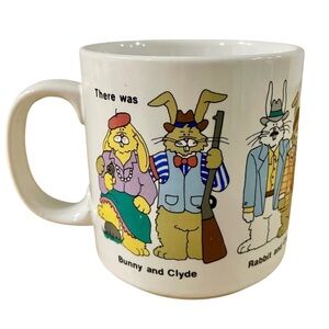 Vintage Russ & Berrie “You’re The Only Bun For Me” Play on Words Bunny Love Mug